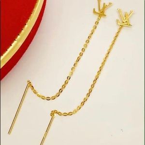 18 K solid Saudi gold LV earrings